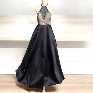 Pink by Alexia Designs studded  Halter prom  Gown